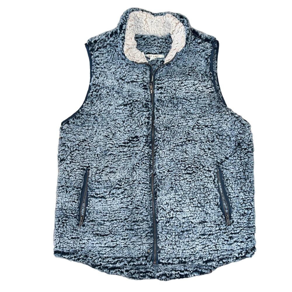NWT Francesca's Collections Mi ami Dark Teal Blue Wubby Vest - SIZE LARGE